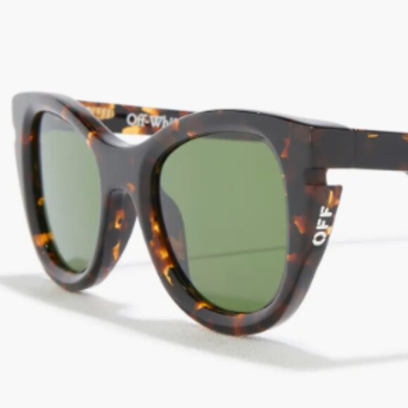 Tortoise Shell Sunglasses with Green Lenses - Picture 2 of 10